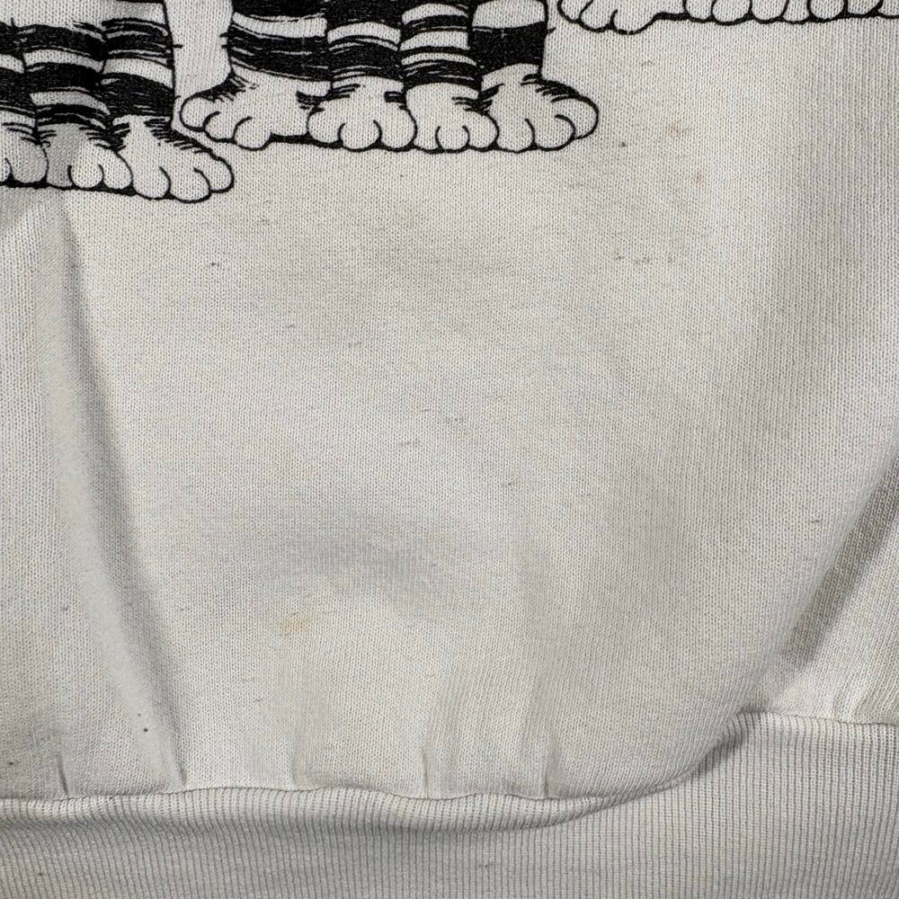Vintage California Cat Sweatshirt Womens Small White‎ Graphic Crewneck 90s - Picture 5 of 7